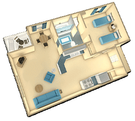 One Bedromm floor plan